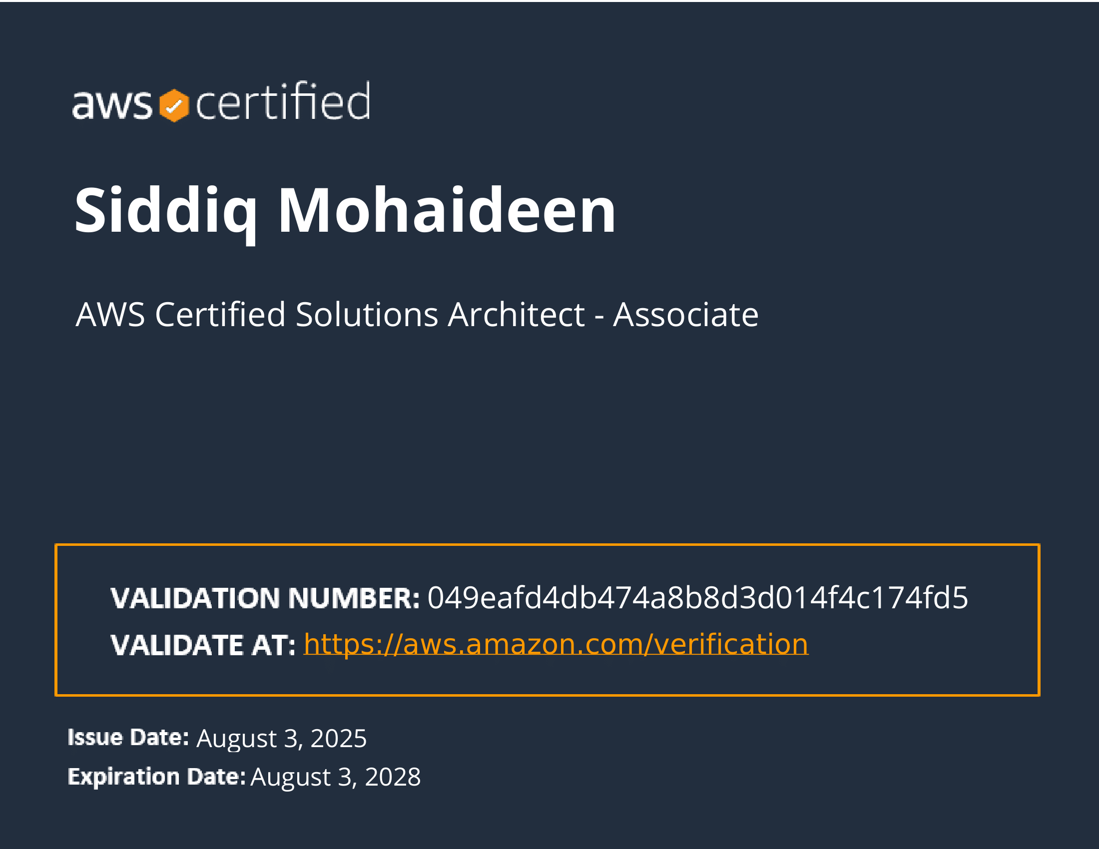 aws saa certification image